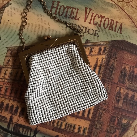 Whiting & Davis Handbags - Whiting & Davis white mesh purse